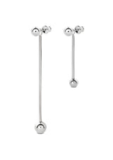 NO MORE accessories Mixed Bomb Swinger Earrings in sterling silver