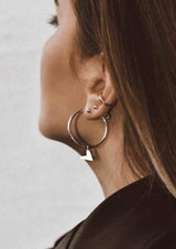 NO MORE accessories Love Hoops in sterling silver.