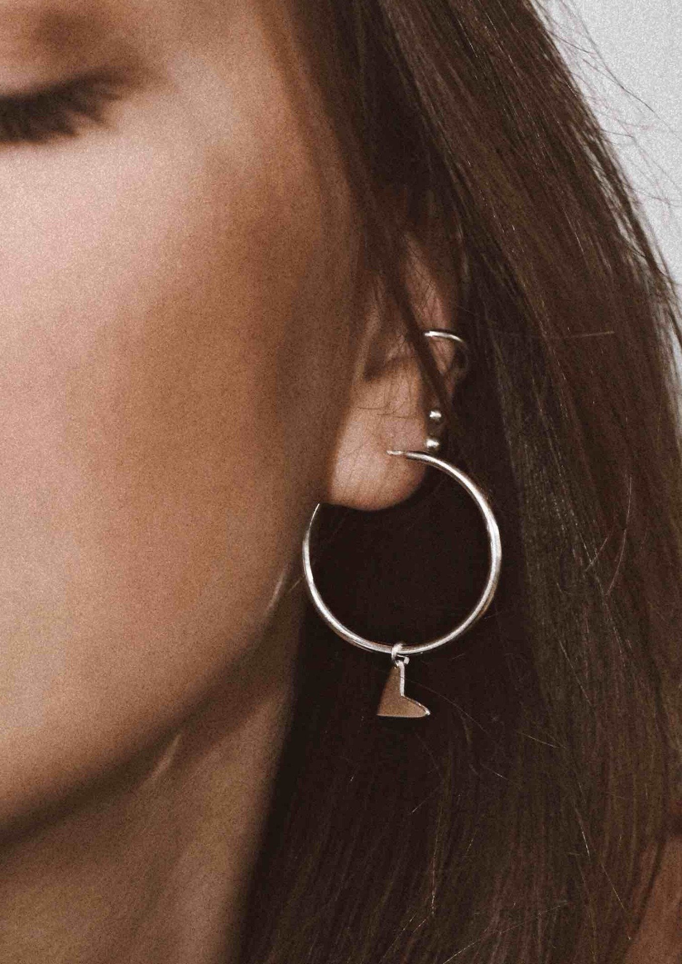 NO MORE accessories Love Hoops in sterling silver