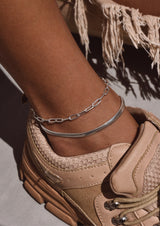 NO MORE accessories Snake Anklet in sterling silver