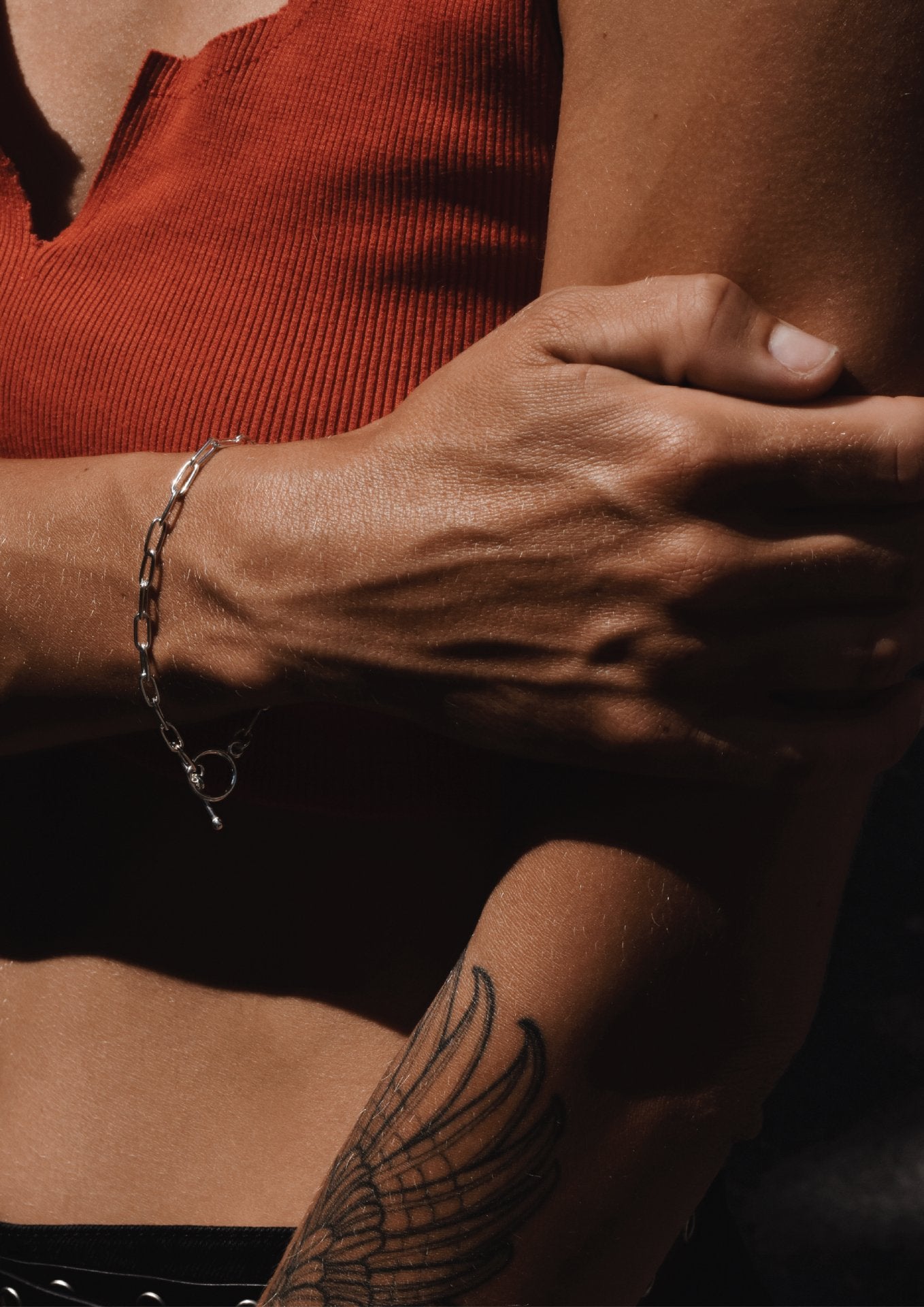 NO MORE accessories Paper Clip Bracelet in sterling silver