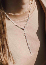 Paper Clip Y-Necklace Silver - NO MORE ACCESSORIES