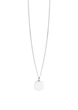 NO MORE accessories Plate Necklace in sterling silver and sterling silver pendant