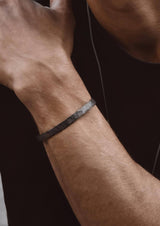 NO MORE accessories Men's Rugged Bracelet in oxidized sterling silver