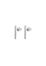 NO MORE accessories Short Pipe Earrings in sterling silver