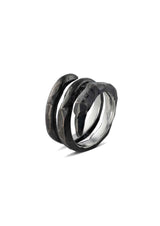 NO MORE accessories Spiral Claw Ring in oxidized sterling silver Edit alt text