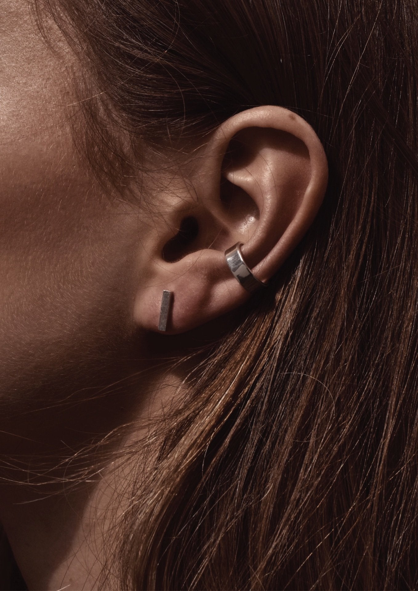 NO MORE accessories Square Stud Earrings in sterling silver