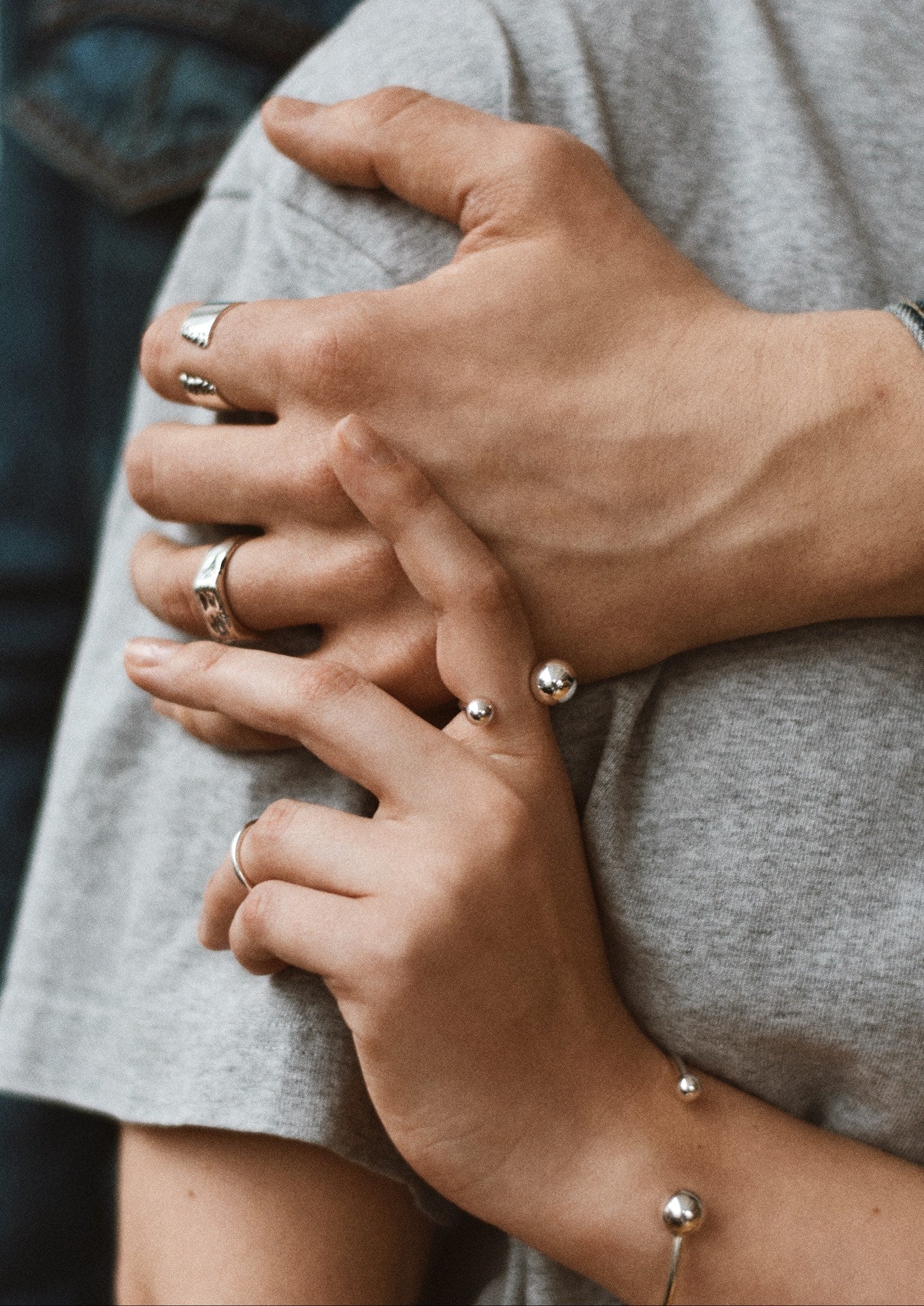 Big Bomb Bracelet and Big Bomb Multisize Ring Duo Silver - NO MORE ACCESSORIES