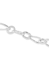 Bold Hammered Chain Bracelet Silver - NO MORE ACCESSORIES