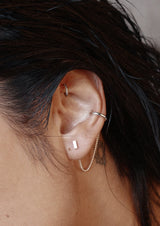 Chained Line Ear Cuff Silver - NO MORE ACCESSORIES