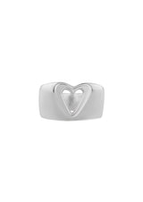 Glam Heart Ring Silver - NO MORE ACCESSORIES