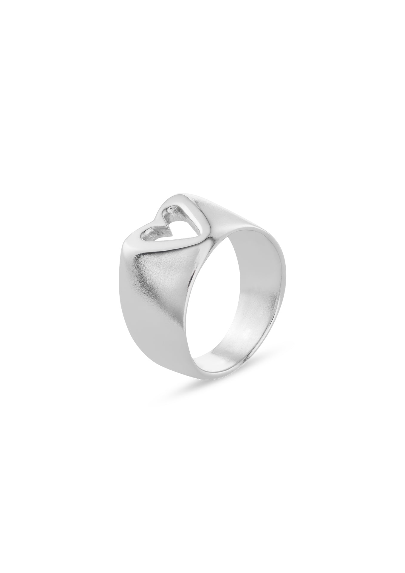 Glam Heart Ring Silver - NO MORE ACCESSORIES