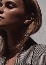 Long Bomb Swinger Earrings Silver - NO MORE ACCESSORIES