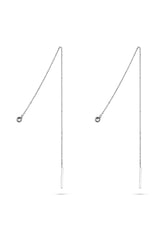 Pin Up Threader Chain Earrings Silver - NO MORE ACCESSORIES