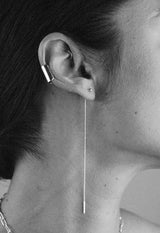 Pin Up Threader Chain Earrings Silver - NO MORE ACCESSORIES