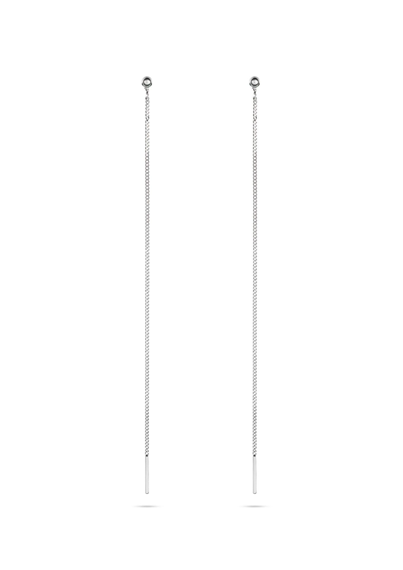 Pin Up Threader Chain Earrings Silver - NO MORE ACCESSORIES