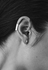 Raw Huggie Earrings Silver - NO MORE ACCESSORIES