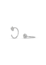 Raw Huggie Earrings Silver - NO MORE ACCESSORIES