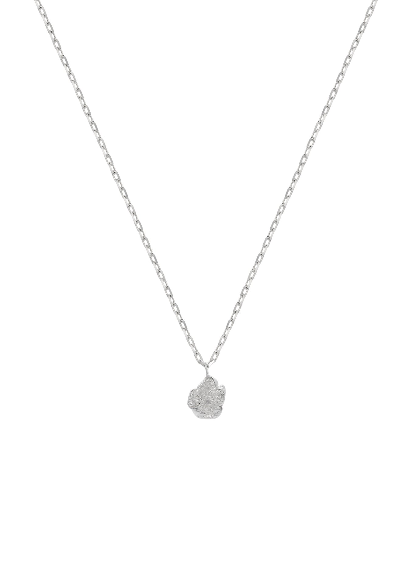 NO MORE accessories Raw Necklace in Sterling Silver, 50