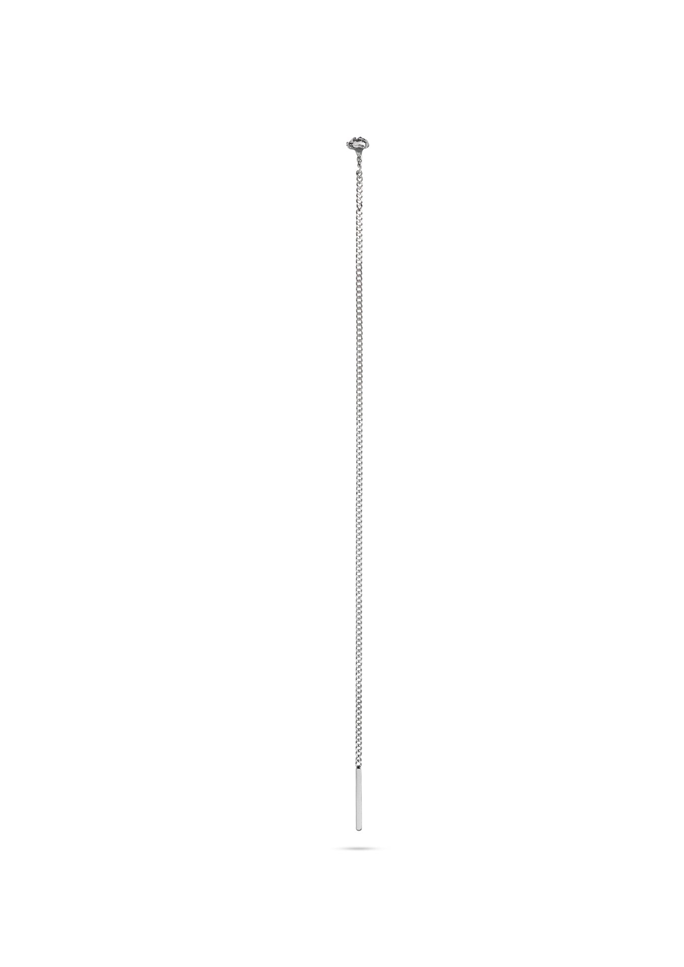 Raw Threader Chain Earrings Silver - NO MORE ACCESSORIES