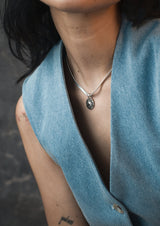 Star Signet Snake Necklace Silver - NO MORE ACCESSORIES