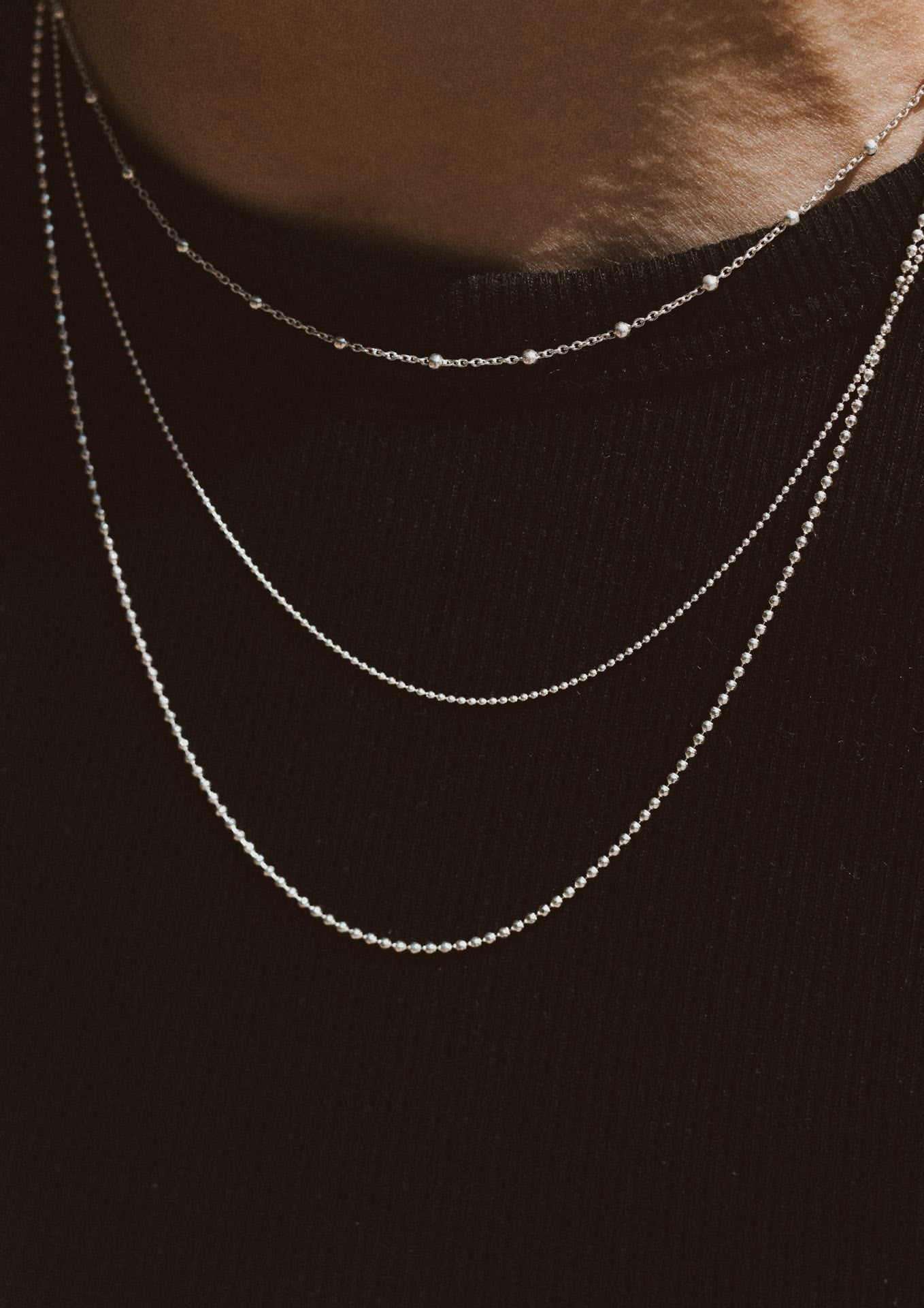 Triple Layers Necklace Silver - NO MORE ACCESSORIES