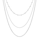 Triple Layers Necklace Silver - NO MORE ACCESSORIES