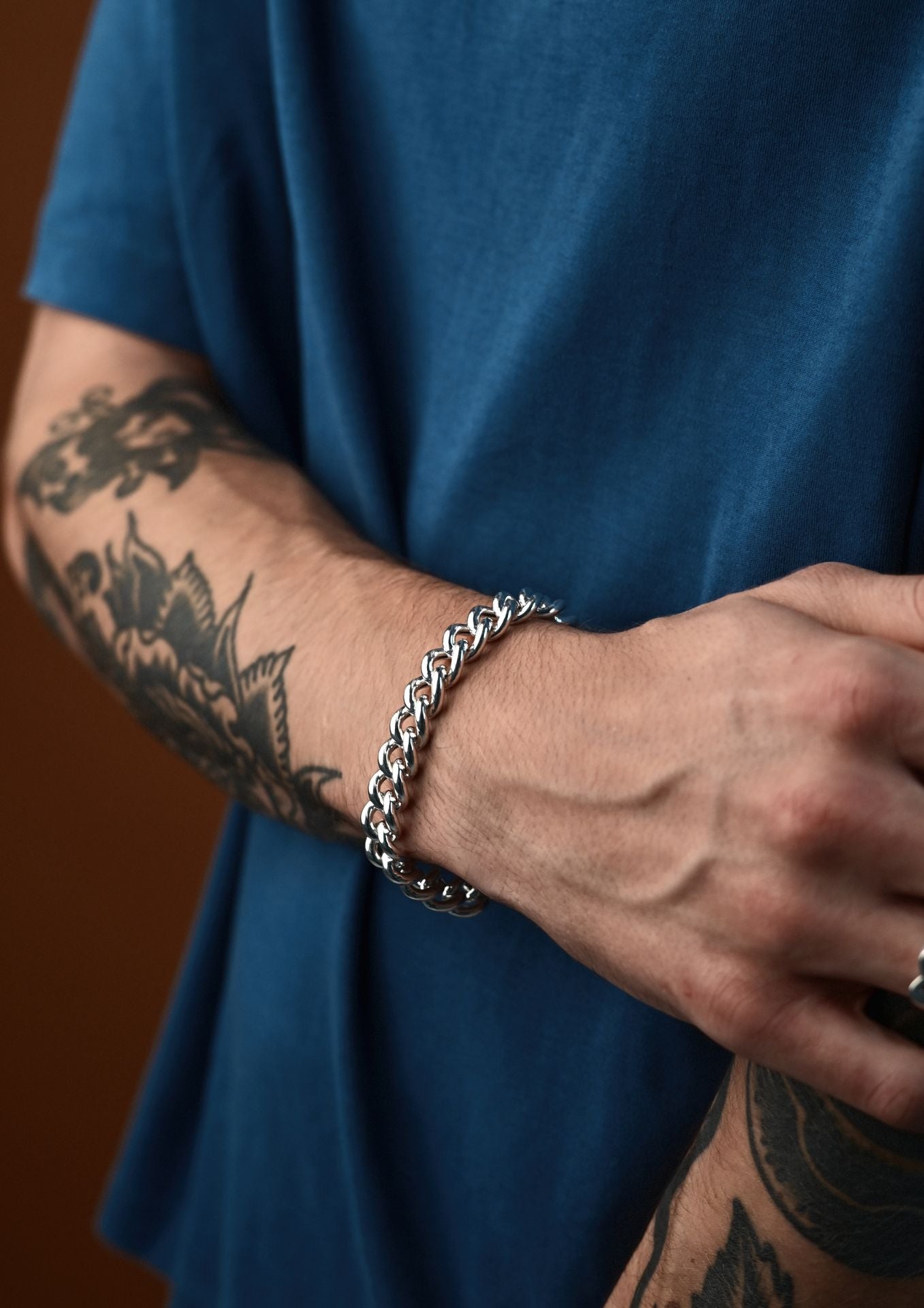 NO MORE accessories Anchor Chain Bracelet in Sterling Silver
