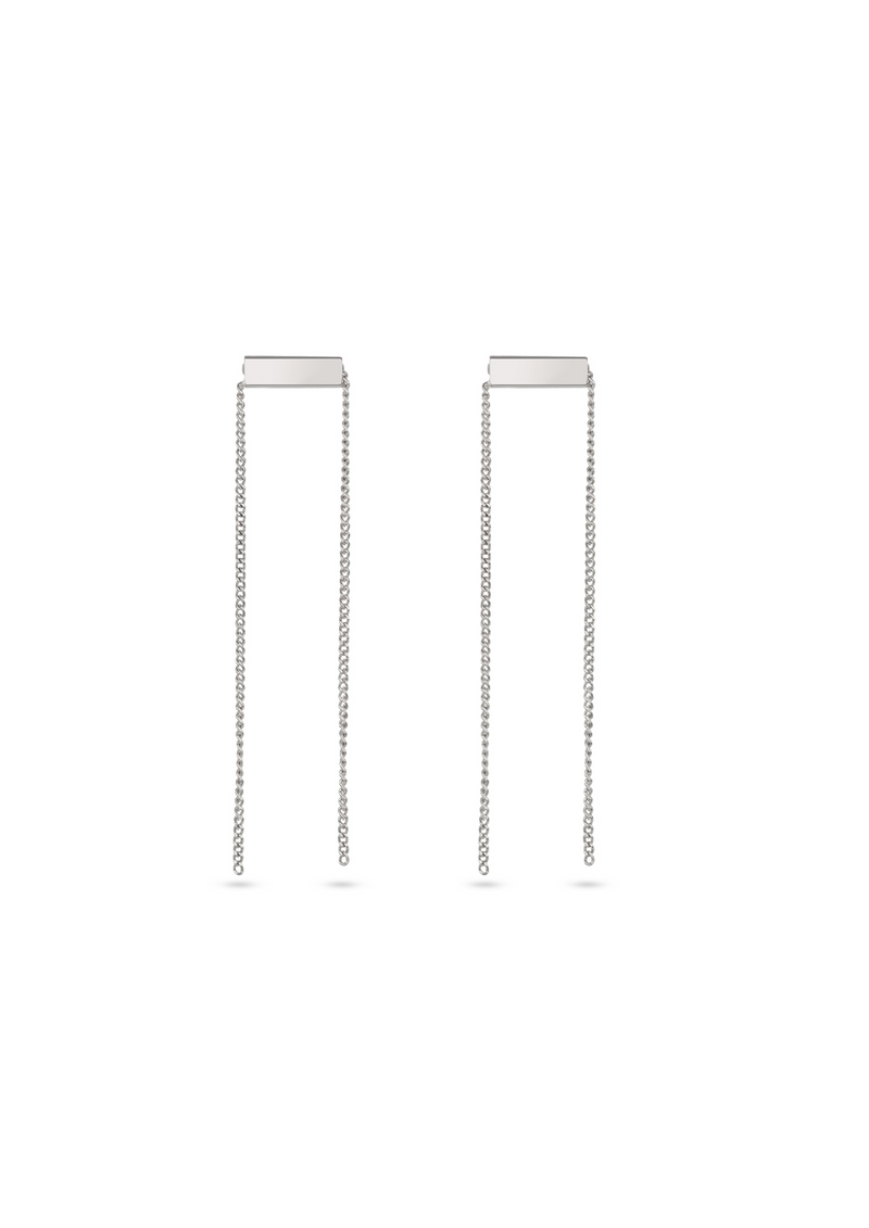 NM Chunnel Stud Earrings In Sterling Silver