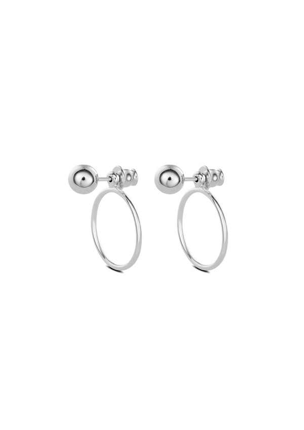 NO MORE accessories Chord Earrings in Silver