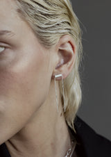 Chunnel Stud Earrings Silver