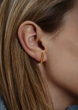 Double Pipe Earrings Gold