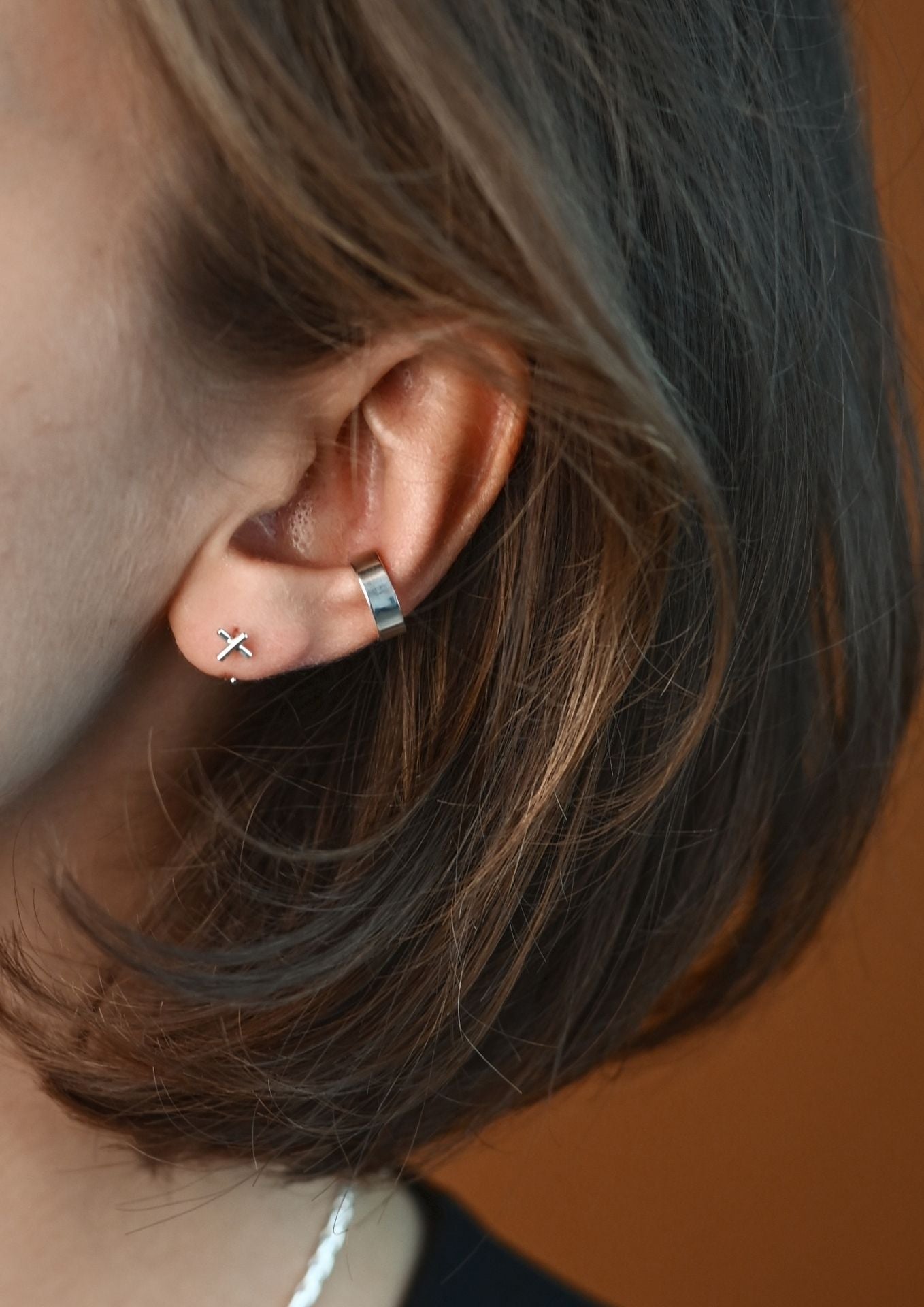 NO MORE accessories Flat Ear Cuff in sterling silver