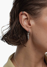 No More accessories Sea Horn Midi Hoops Silver