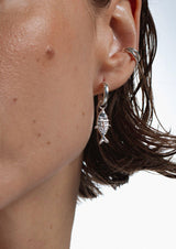 No More accessories Sea Bass Midi Hoops Silver