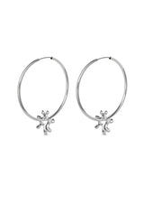 NO MORE accessories Sea Flower Nomad Hoops in Silver