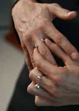 NO MORE accessories Big Bomb Multisize Ring in sterling silver
