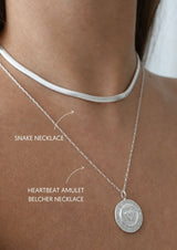 no more accessories snake necklace and Heartbeat Amulet Belcher Necklace Silver combo 