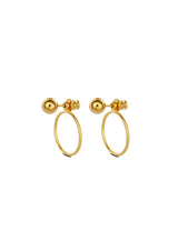 No More Accessories Chord Earrings Gold