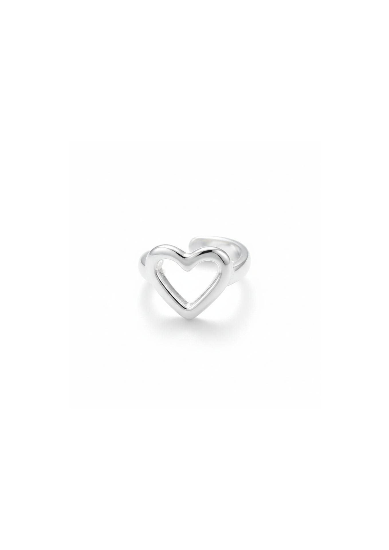 NO MORE accessories Heart Ear Cuff in Silver 