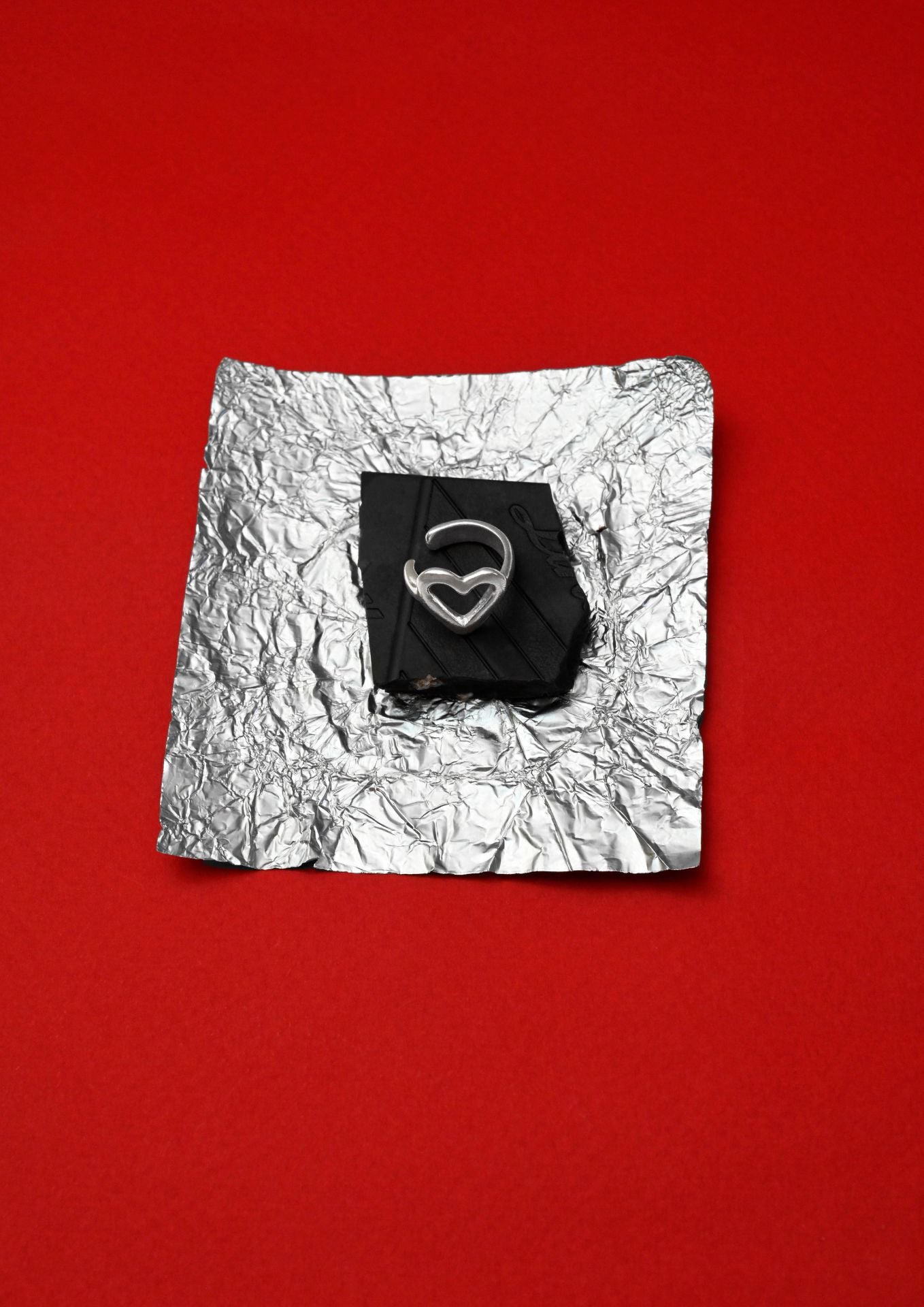 NO MORE accessories Heart Ear Cuff in Silver 