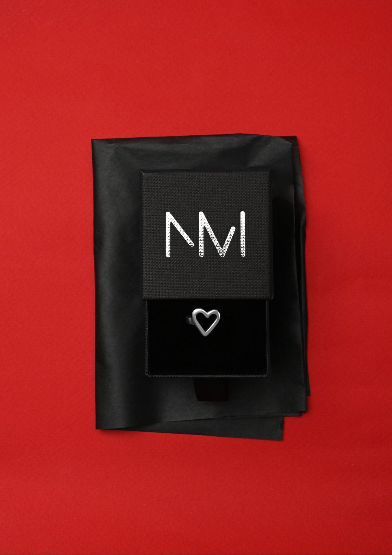 NO MORE accessories Heart Ear Cuff in Silver 