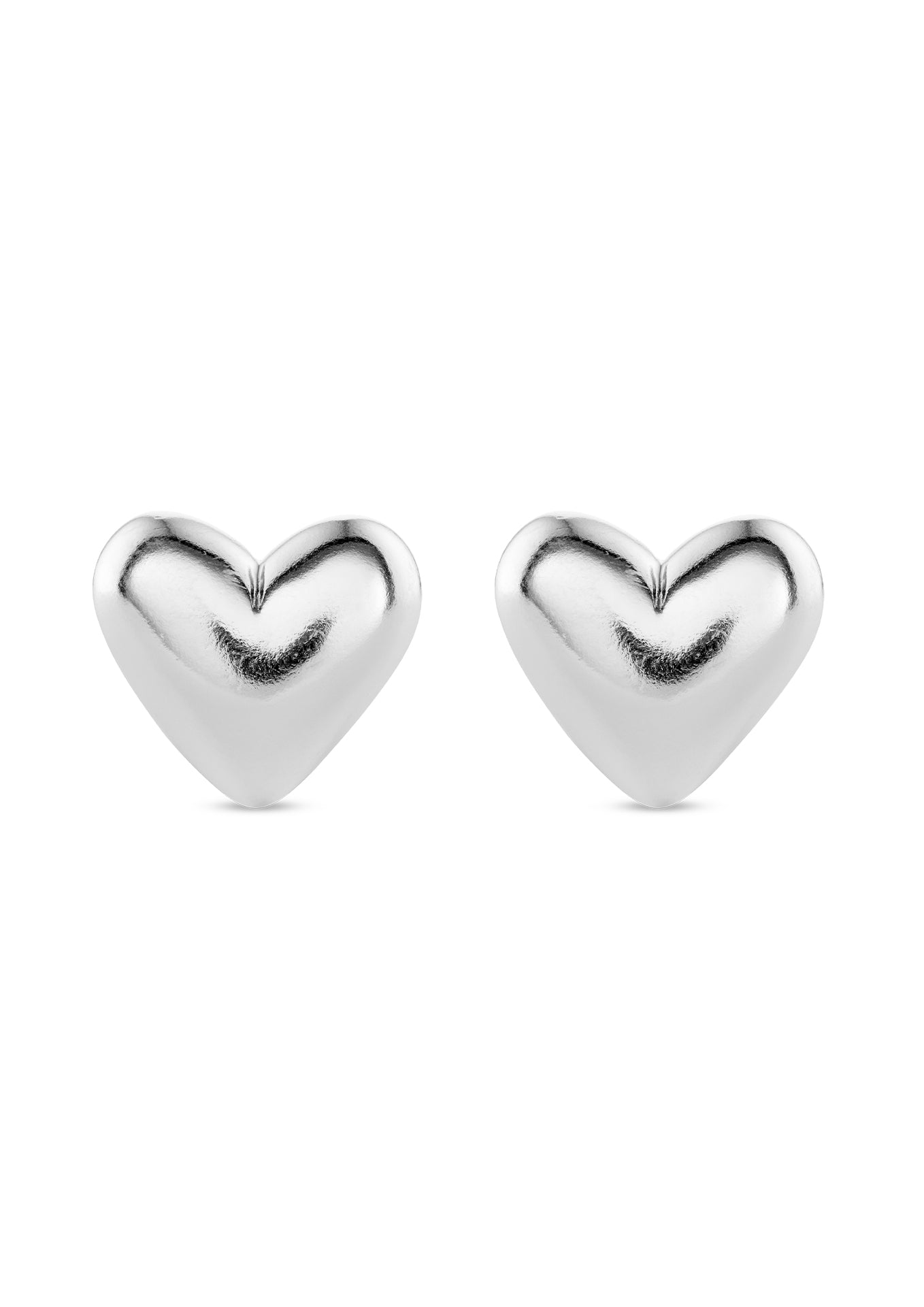 Heartbeat Stud Earrings in Sterling Silver