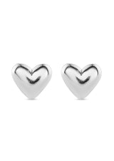 Heartbeat Stud Earrings in Sterling Silver