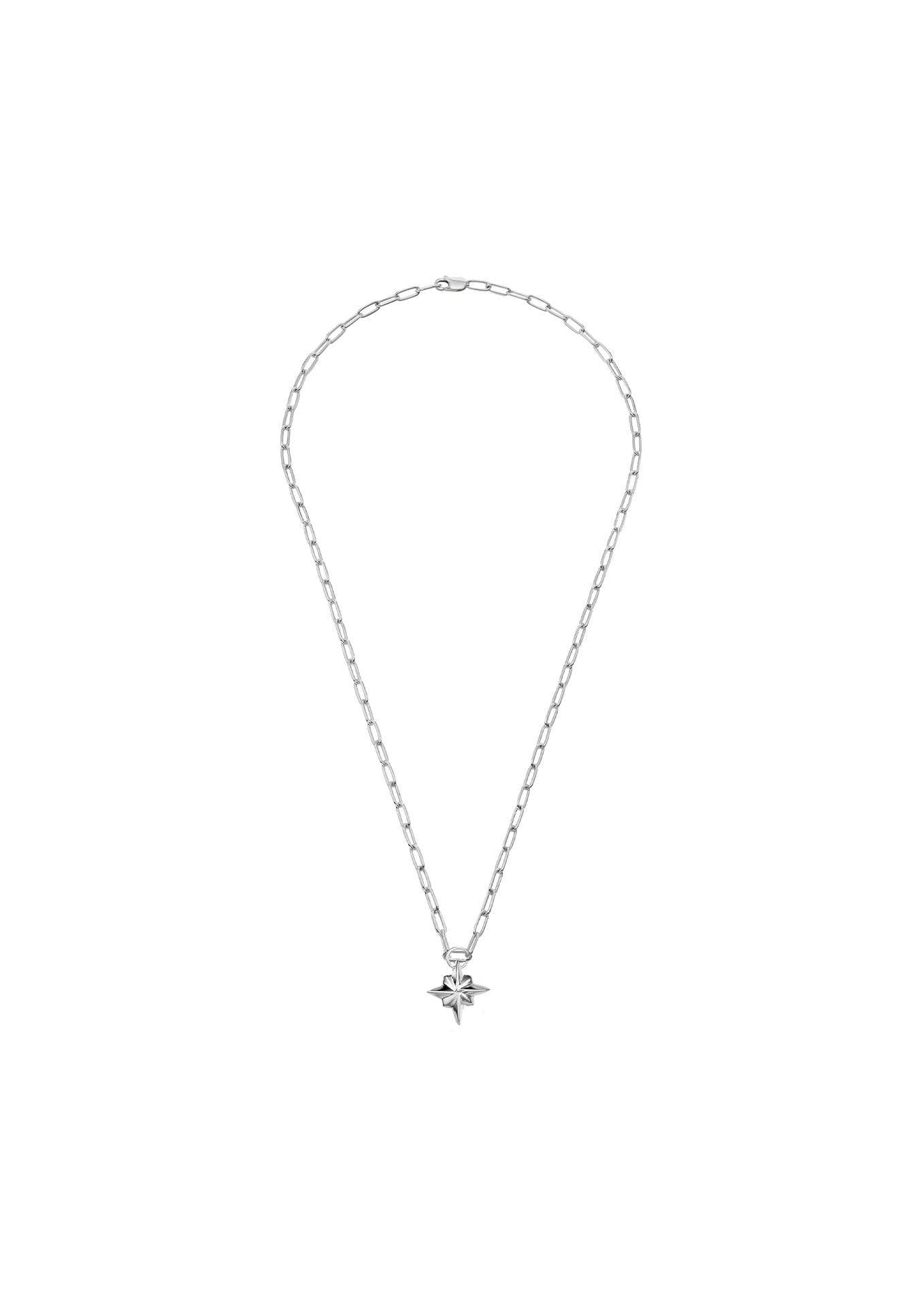 NO MORE accessories North Star Paper Clip-Y Necklace Silver