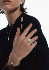 No More accessories Sea Snail Open Ring in silver
