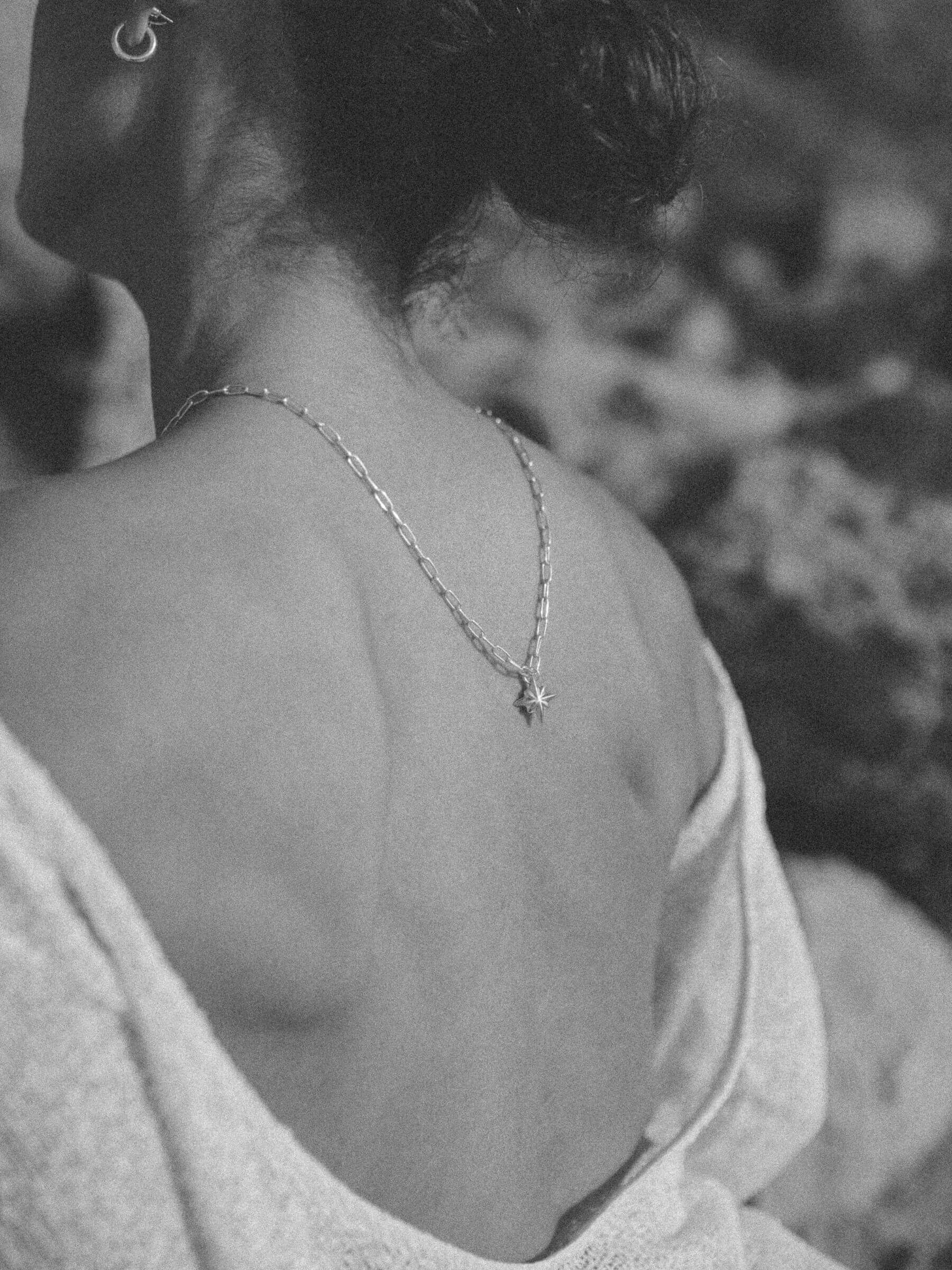 North Star Paperclip Necklace