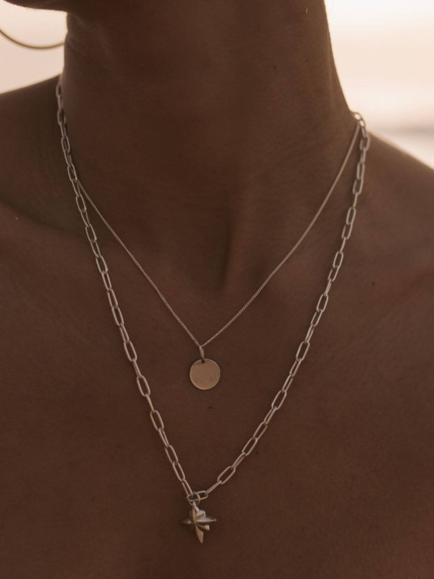North Star Paperclip Necklace