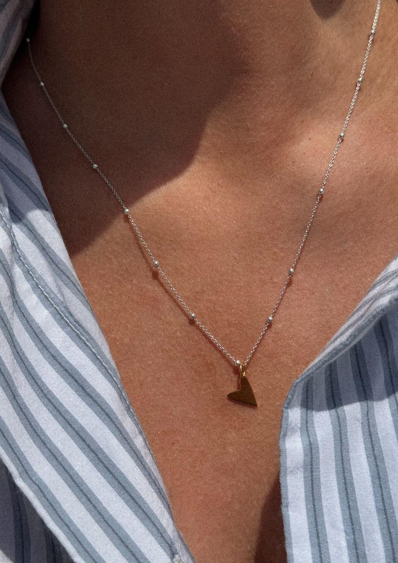 NO MORE accessories Paris Heartbeat Mini Bubble Necklace Gold