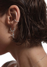 No More accessories Sea Coral Midi Hoops in Silver